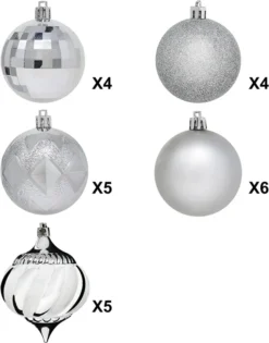 24pcs Silver Shatterproof Christmas Ball Ornaments 3.15in -Christmas Decoration Shop 24 Pcs Christmas Ball Ornaments Silver 3 result 600x765 1