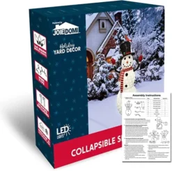 6ft 240 LED Warm White Collapsible Snowman 13 6ft 240 LED Warm White Collapsible Snowman -Christmas Decoration Shop 240 Count LED Warm White Collapsible Snowman 6ft 4 600x596 1
