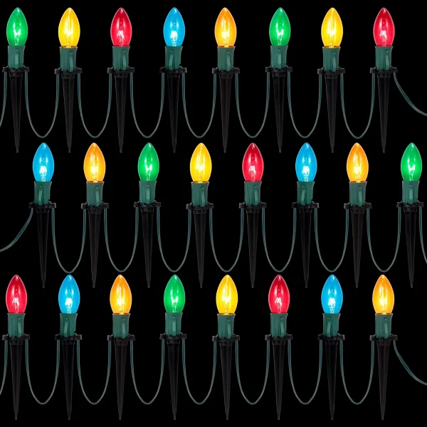 24pcs Multicolor Christmas Pathway Marker String Lights 5 24pcs Multicolor Christmas Pathway Marker String Lights - Image 3