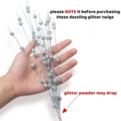 24pcs Gold Glittery Berry Stem For Christmas Tree -Christmas Decoration Shop 24Pcs Christmas Tree Berry Stem Gold 6 600x600 1