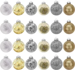 24pcs Gold Clear Plastic Christmas Ball Ornaments 10 24pcs Gold Clear Plastic Christmas Ball Ornaments -Christmas Decoration Shop 24Pcs Gold Plastic Clear Ball Ornaments with Filling 3 result 600x563 1
