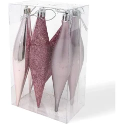 24Pcs Ornaments With 12 Pcs Snow Flakes 3.15in 10 24Pcs Ornaments With 12 Pcs Snow Flakes 3.15in -Christmas Decoration Shop 24Pcs Ornaments with 12 Pcs Snow Flakes 3 1