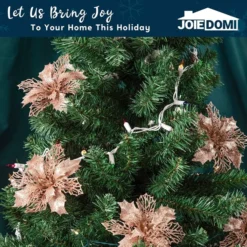 24pcs Rose Gold Christmas Poinsettia Flower Decorations 12 24pcs Rose Gold Christmas Poinsettia Flower Decorations -Christmas Decoration Shop 24pcs Rose Gold Christmas Poinsettia Flower Decorations 7 600x600 1