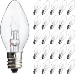 25pcs C7 Christmas Replacement Light Bulb 10 25pcs C7 Christmas Replacement Light Bulb -Christmas Decoration Shop 25 Pcs C7 Incandescent Bulb 3 result 600x596 1