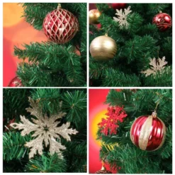 25pcs Red And Gold Christmas Ball Ornaments 3.15in -Christmas Decoration Shop 25Pcs Red amp Gold Ball And Star Ornaments 3in 3 result 600x600 1