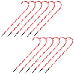 12pcs Thin Red Candy Cane Christmas Pathway Lights 28in -Christmas Decoration Shop 28 Christmas Candy Cane Pathway Marker thin red 3 result 600x600 1