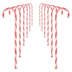 12pcs Thin Red Candy Cane Christmas Pathway Lights 28in -Christmas Decoration Shop 28 Christmas Candy Cane Pathway Marker thin red 5 result 600x600 1