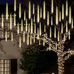 3x 8 Tubes (12in) Christmas Meteor Shower Rain Lights, Warm White -Christmas Decoration Shop 288 LED Meteor Shower Rain Lights 8 Tubes 30cm Warm White 5 result 600x600 1