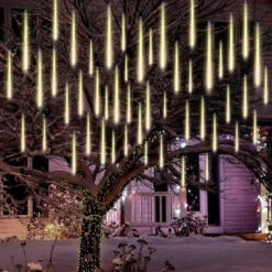 3x 8 Tubes (12in) Christmas Meteor Shower Rain Lights, Warm White -Christmas Decoration Shop 288 LED Meteor Shower Rain Lights 8 Tubes 30cm Warm White 6 result 600x600 1