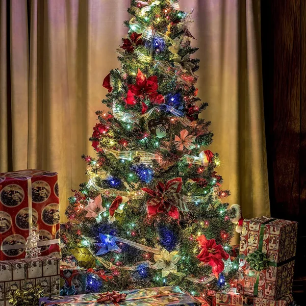 2x100 LED Multicolor Christmas Green Wire String Lights 26.25ft 3 2x100 LED Multicolor Christmas Green Wire String Lights 26.25ft