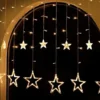 12pcs 138 LED Warm White Stars Fairy String Lights 1 12pcs 138 LED Warm White Stars Fairy String Lights -Christmas Decoration Shop 2Pcs 138 LED 12 Stars Fairy String Lights Warm White 1 600x472 1