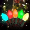 2x25 LED C7 Multicolor Led String Lights -Christmas Decoration Shop 2Pcs 25 LED C7 Christmas String Lights 17ft 2