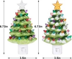 2 Packs Ceramic Christmas Tree Night Light -Christmas Decoration Shop 2Pcs Ceramic Christmas Tree Night Light 7 result 600x495 1