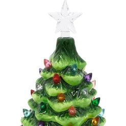 2pcs Pre Lit Ceramic Tabletop Christmas Tree 7in 11 2pcs Pre Lit Ceramic Tabletop Christmas Tree 7in -Christmas Decoration Shop 2Pcs Ceramic Christmas Trees 7in 1 1