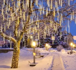 2 X 8 Tubes (12in) Christmas Icicle String Lights, Warm White -Christmas Decoration Shop 2Pcs Christmas Icicle String Lights Warm White 5 600x558 1