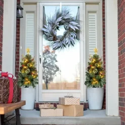 2pcs Prelit Christmas Tree Pathway Lights 24in -Christmas Decoration Shop 2Pcs Christmas Prelit Pathway Tree 24in 2 600x600 1