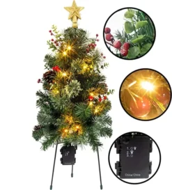 2pcs Prelit Christmas Tree Pathway Lights 24in -Christmas Decoration Shop 2Pcs Christmas Prelit Pathway Tree 24in 5 600x664 1