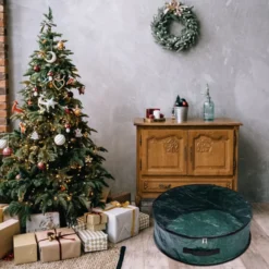 2Pcs Christmas Wreath Green Storage Bag With Clear Window -Christmas Decoration Shop 2Pcs Christmas Wreath Green Storage Bag with Clear Window 4 600x600 1