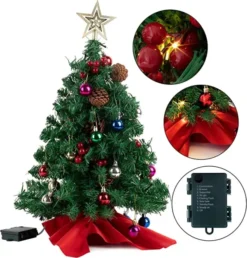 2pcs 50 LED Mini Tabletop Christmas Tree Prelit 24in -Christmas Decoration Shop 2Pcs Prelit Tabletop Christmas Tree 24in 1 1 600x627 1
