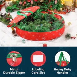 2pcs Christmas Snowflake Patterned Wreath Storage Bags 30in -Christmas Decoration Shop 2Pcs Snowflake Patterned Christmas Wreath Oxford Storage Bag Red 4 结果 600x600 1