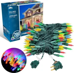 200 LED Christmas Mini String Lights 52.2ft 10 200 LED Christmas Mini String Lights 52.2ft -Christmas Decoration Shop 2Sets100count Multi Color Christmas Light 3 result 600x598 1