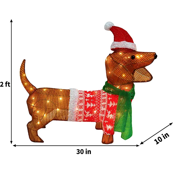 2ft LED Dog Christmas Decoration 7 2ft LED Dog Christmas Decoration - Image 5
