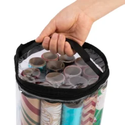 2pcs Black Christmas Clear Gift Wrap Organizer 12 2pcs Black Christmas Clear Gift Wrap Organizer -Christmas Decoration Shop 2pcs Black Christmas Clear Gift Wrap Organizer 5 2 600x600 1