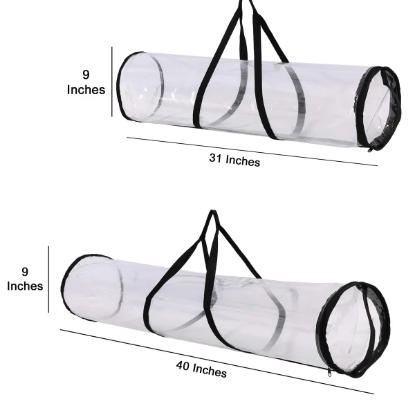 2pcs Black Christmas Clear Gift Wrap Organizer 8 2pcs Black Christmas Clear Gift Wrap Organizer - Image 6