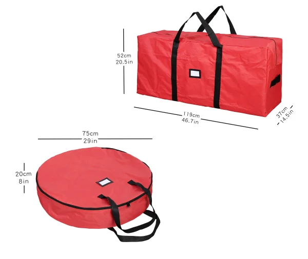 2pcs Christmas Tree Wreath Storage Bags 7 2pcs Christmas Tree Wreath Storage Bags - Image 5