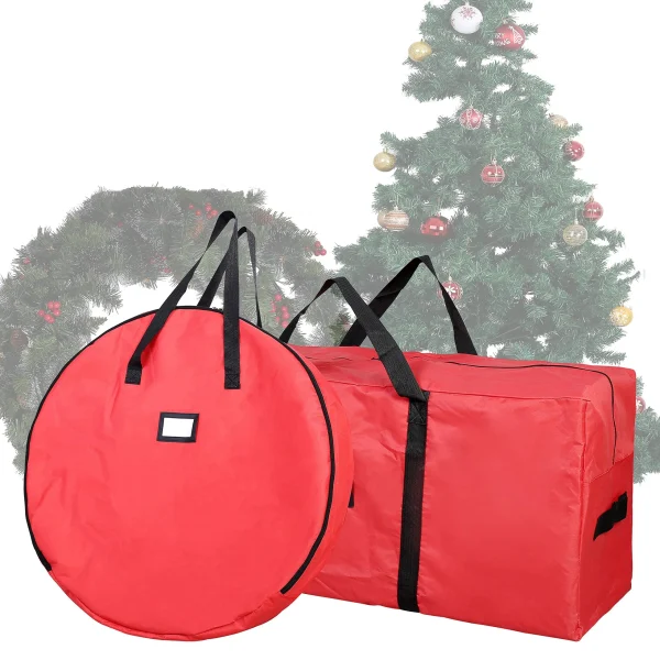 2pcs Christmas Tree Wreath Storage Bags 8 2pcs Christmas Tree Wreath Storage Bags - Image 6