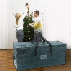 2Pcs Christmas Tree Storage Bag Set 13 2Pcs Christmas Tree Storage Bag Set -Christmas Decoration Shop 2pcs Green Christmas Tree Storage Bags 48in 6 2 600x600 1