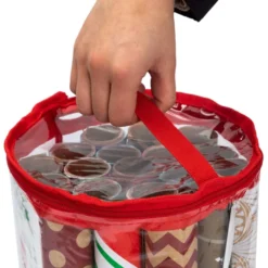 2pcs Red Clear Christmas Gift Wrap Organizer -Christmas Decoration Shop 2pcs Red Clear Christmas Gift Wrap Organizer 6 1 600x600 1