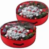 2pcs Red Wreath Storage Bags With Clear Window 24in -Christmas Decoration Shop 2pcs Red Wreath Storage Bags with Clear Window 24in 1 1 600x600 1