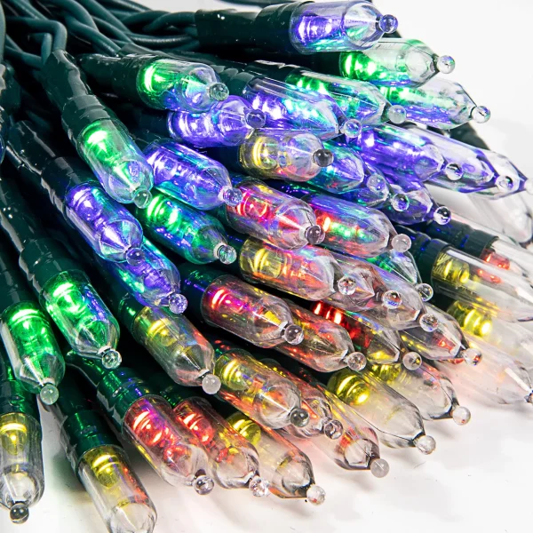 2x50 LED Multicolor Led Green Wire String Lights 17.3ft 4 2x50 LED Multicolor Led Green Wire String Lights 17.3ft - Image 2