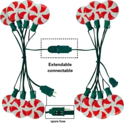 2x7 Christmas Lollipop Pathway String Lights -Christmas Decoration Shop 2x7 Christmas Lollipop Pathway String Lights 5 600x595 1