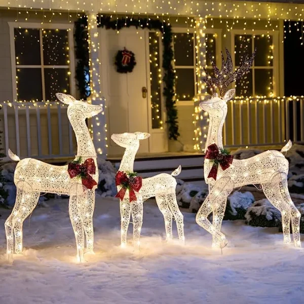 3pcs LED Christmas Reindeer Decorations 3 3pcs LED Christmas Reindeer Decorations