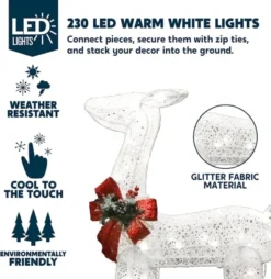 3pcs LED Christmas Reindeer Decorations 10 3pcs LED Christmas Reindeer Decorations -Christmas Decoration Shop 3 Pcs Christmas Reindeers LED Yard Lights 2 600x618 1