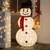 160 LED 3D Collapsible Snowman Yard Decoration Lighted 1 160 LED 3D Collapsible Snowman Yard Decoration Lighted -Christmas Decoration Shop 3.8ft LED Yard Lights Collapsible Snowman with Top Hat 2 600x600 1