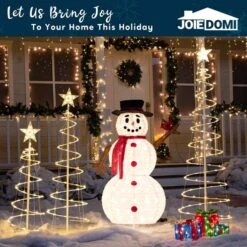160 LED 3D Collapsible Snowman Yard Decoration Lighted -Christmas Decoration Shop 3.8ft LED Yard Lights Collapsible Snowman with Top Hat 6 600x600 1