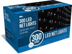 300 LED Pure White Led Net Lights 6.5x15ft -Christmas Decoration Shop 300 LED Net Lights Pure White 1 600x456 1