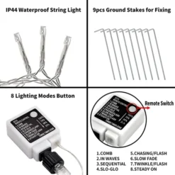 335 LED Warm White Outdoor Star String Lights 16.4ft -Christmas Decoration Shop 335 Count LED Warm White Outdoor Star String Lights 3 600x600 1