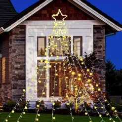 335 LED Warm White Outdoor Star String Lights 16.4ft -Christmas Decoration Shop 335 Count LED Warm White Outdoor Star String Lights 4 600x600 1