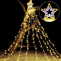 345 LED 8 Lighting Modes Waterfall Lights Warm White 16.4ft