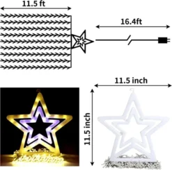 345 LED 8 Lighting Modes Waterfall Lights Warm White 16.4ft -Christmas Decoration Shop 345 LED 8 Lighting Modes Waterfall Lights Warm White 5 600x596 1