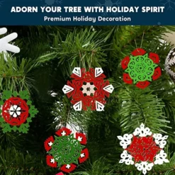 36pcs Hanging Christmas Wooden Snowflake Ornament 10 36pcs Hanging Christmas Wooden Snowflake Ornament -Christmas Decoration Shop 36Pcs Wooden Snowflakes Hanging Ornaments 4 1