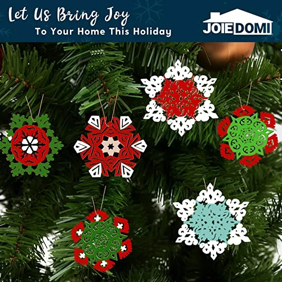 36pcs Hanging Christmas Wooden Snowflake Ornament 7 36pcs Hanging Christmas Wooden Snowflake Ornament - Image 5