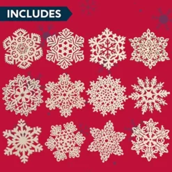 36pcs Hanging Christmas Wooden Snowflake Ornament 13 36pcs Hanging Christmas Wooden Snowflake Ornament -Christmas Decoration Shop 36Pcs Wooden Snowflakes Hanging Ornaments 6 1