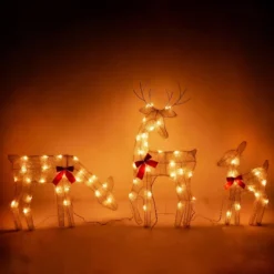 3pcs Light Up Yard Reindeer Family Decoration 12 3pcs Light Up Yard Reindeer Family Decoration -Christmas Decoration Shop 3Pcs 2D Incandescent Yard Lights 5 600x600 1