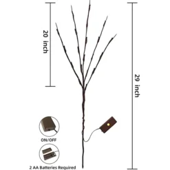 3Pcs Branch Lights, White 29in 10 3Pcs Branch Lights, White 29in -Christmas Decoration Shop 3Pcs Branch Lights White 29in