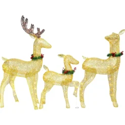 3Pcs Christmas Yard Lights 5ft Buck, 4ft Doe, 3ft Fawn With Wreath -Christmas Decoration Shop 3Pcs Christmas Yard Lights 5ft Buck 4ft Doe 3ft Fawn with Wreath 结果 600x600 1